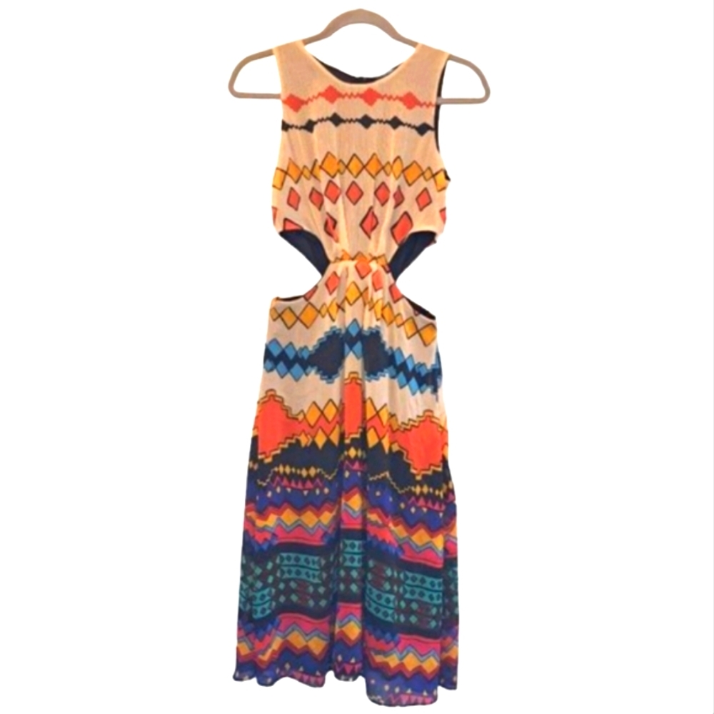 Zara Trafaluc Collection Cutout Sleeveless Moroccan Mini Dress Size Small